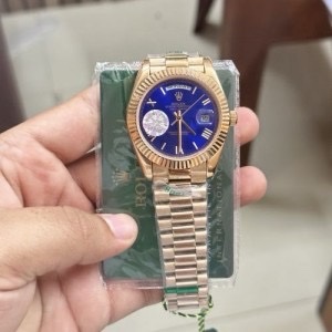 Rolex Day Date YZ Rosegold with Blue Dial
