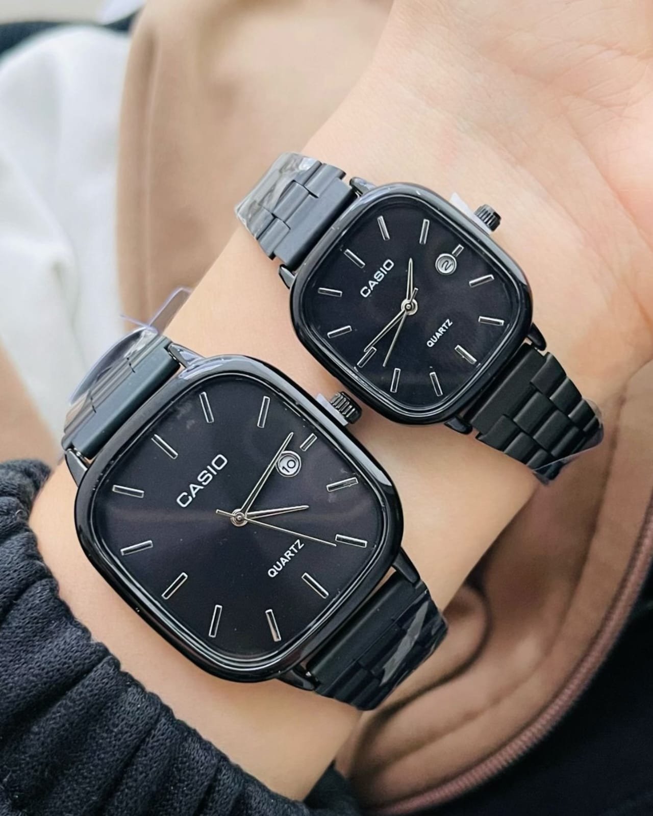 CASIO COUPLE ALL BLACK NOW