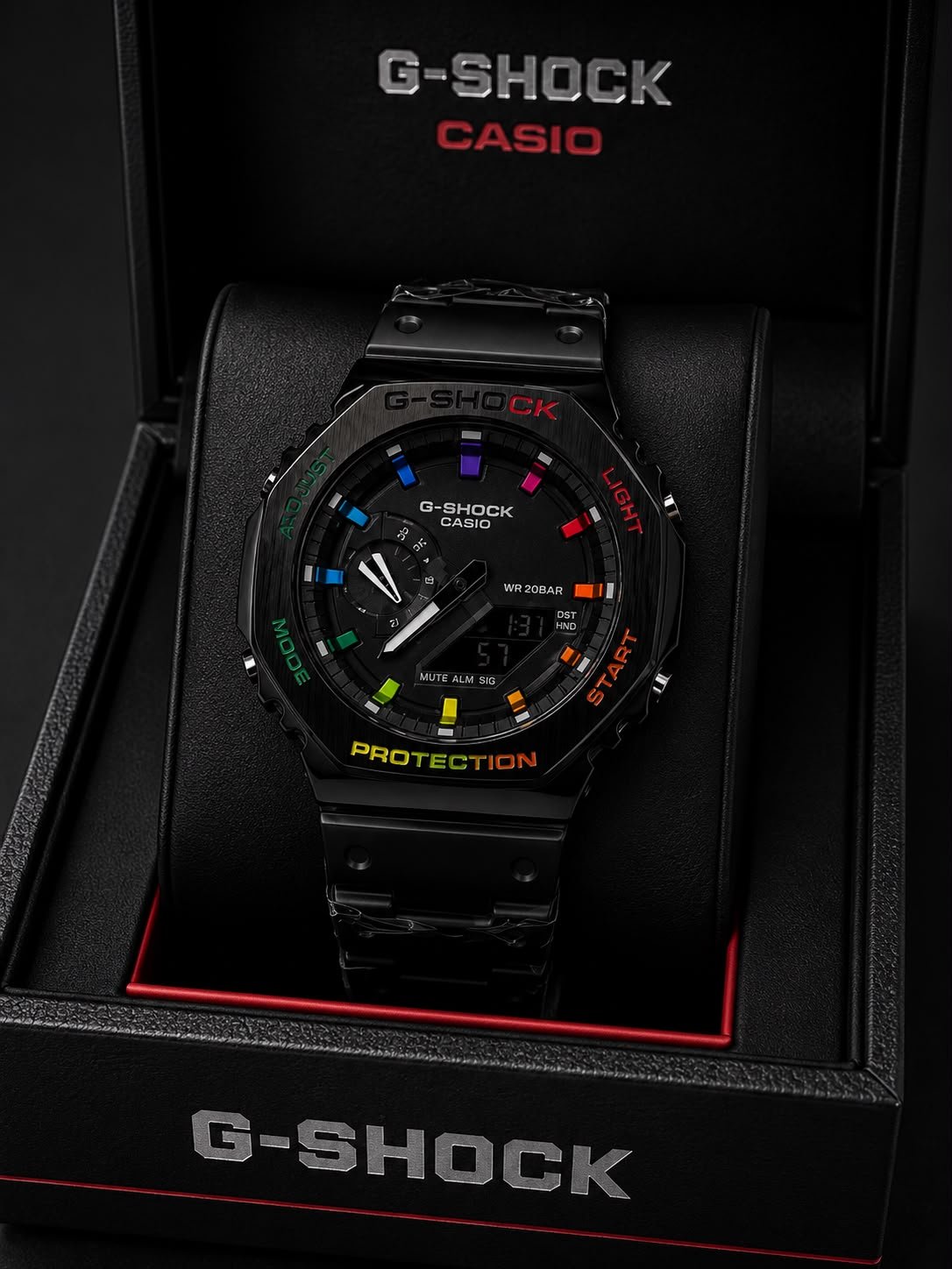 Casio G-Shock black rainbow